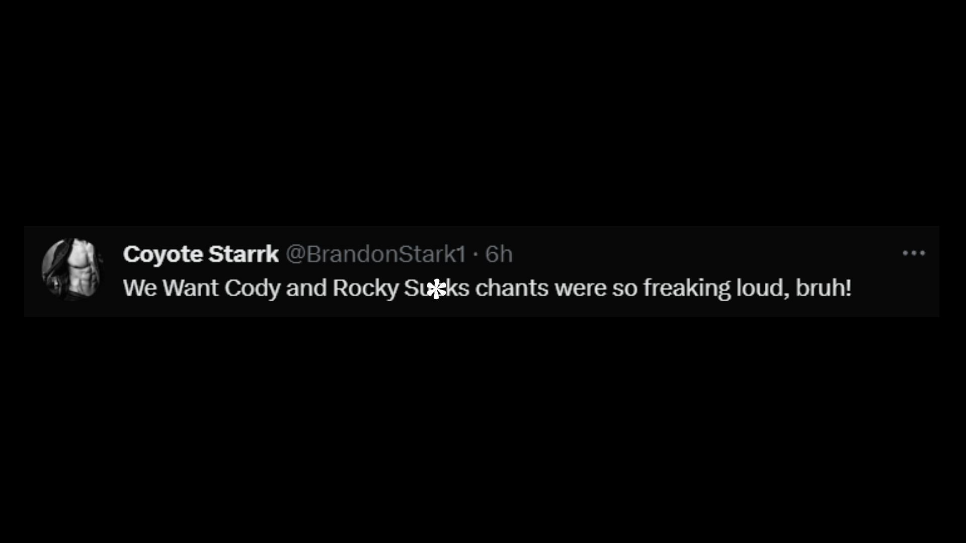 Screenshot of fan's tweet